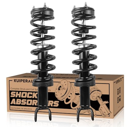 KUIPERAUTO 172292 Pair Front Struts Assembly Shocks Compatible for 2009-2010 Dodge Ram 1500/2011-2023 Ram 1500 4WD Coil Spring Shock Absorber - size: 2x Front Struts, style: 2009-2023