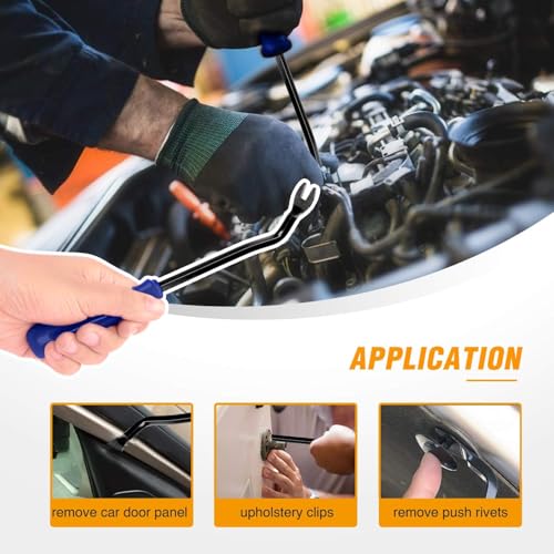 GOOACC Car Panel/Upholstery Fastener Remover Ergonomic Stainless Steel - color: Blue, size: 1Pc Remover