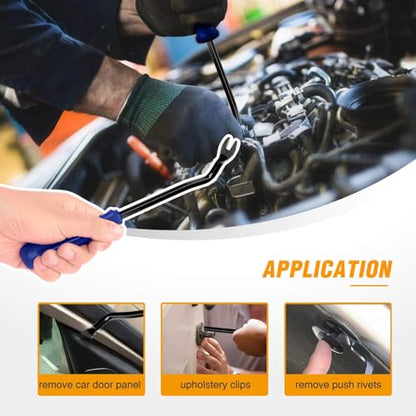 GOOACC Car Panel/Upholstery Fastener Remover Ergonomic Stainless Steel - color: Blue, size: 1Pc Remover
