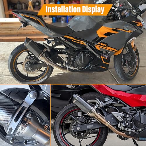 Motorcycle Muffler Mid Pipe Connect Pipe Compatible with Ninja 500 - size: 15PCS Muffler,Muffler Mid Pipe,Muffler Adapter