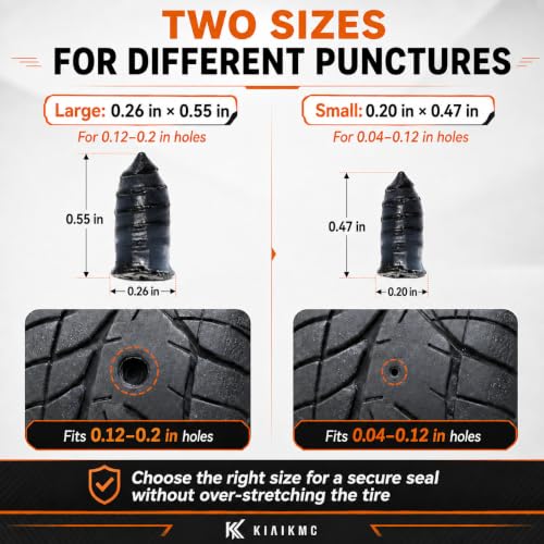 Tire Repair Screws Kit, Screw in Tire Plugs for Emergency Puncture Repair, Rubber Nail Screw in Tire Plug Kit with Pliers, Screwdriver & Rubber Cement for Tubeless Tires - color: Version A