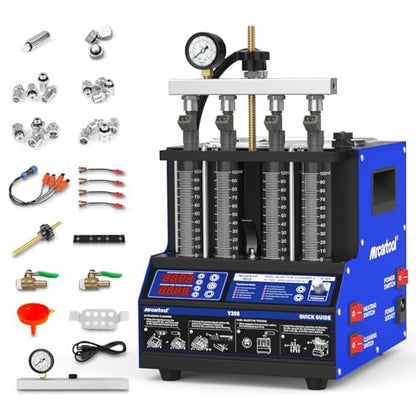 MRCARTOOL V308 Fuel Injector Cleaner Machine with Pulse Ultrasonic Cleaning - size: V308