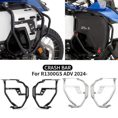 Motorcycle Tank Bar Guard Fit for BMW R1300GS ADV R 1300 GS Adventure Highway Crash Bar Fairing Frame Protection Bumper Engine Tank Guard Protector (Silver) - color: Silver