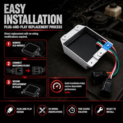 JA&MIU LX203 Ignition Control Module Compatible with 1976 - 1989 Ford Cars