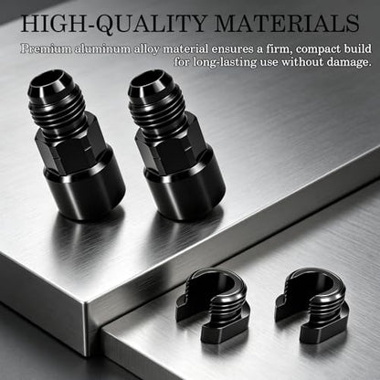 2 Pack 6AN Quick Disconnect Fuel Line Male Fittings Aluminum Push In Fuel Rail Adapter Connectors Automotive Replacement Parts for Vehicle Fuel System Modification