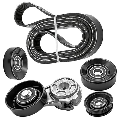 Serpentine Belt Kit With Tensioner And Idler Pulley For Ford Mustang - size: Ford Mustang 4.6l V8 Gas (03-04)