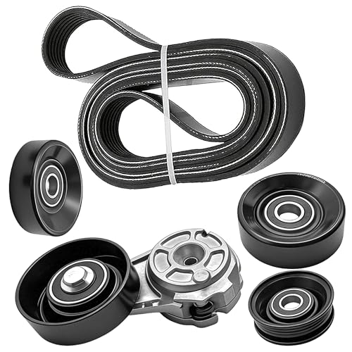 Serpentine Belt Kit With Tensioner And Idler Pulley For Ford Mustang - size: Ford Mustang 4.6l V8 Gas (03-04)