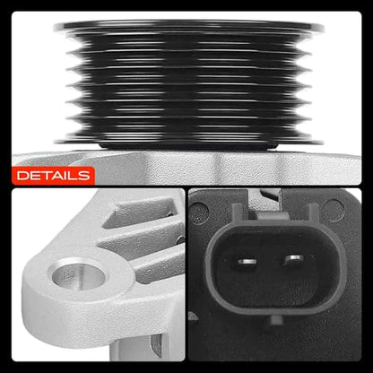 A-Premium Alternator, 12V 132A 6-Groove Pulley CW, Compatible with Jeep