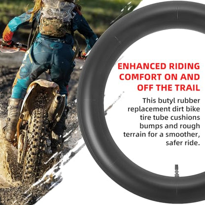 AR-PRO 3.50/4.10-18 Dirt Bike Inner Tubes with TR4 Straight Valve, Universal Heavy Duty 100/90-18" 100/100-18" 110/80-18" 110/90-18" Off-Road Motorcycle Tube and More (2-Pack) - size: 3.50/4.10-18", TR4 Valve