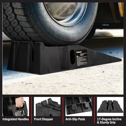 Stalwart Heavy Duty Car Ramps with 13,000lb GVW Capacity, 2-Pack