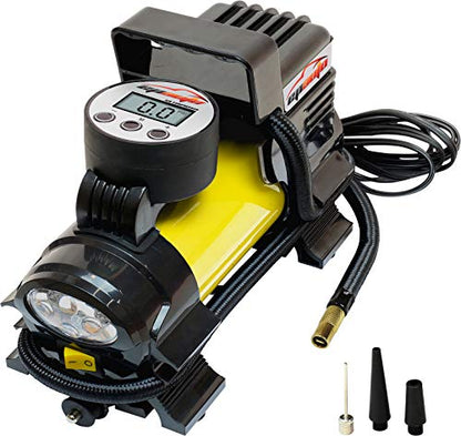 EPAuto 12V DC Portable Air Compressor Pump, Digital Tire Inflator - color: Yellow
