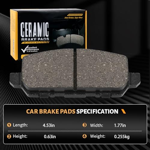 D1841 Rear Ceramic Brake Pads Kit Fit For Honda HR-V 2016-2022, For CR-Z 2016 - size: HZ1841