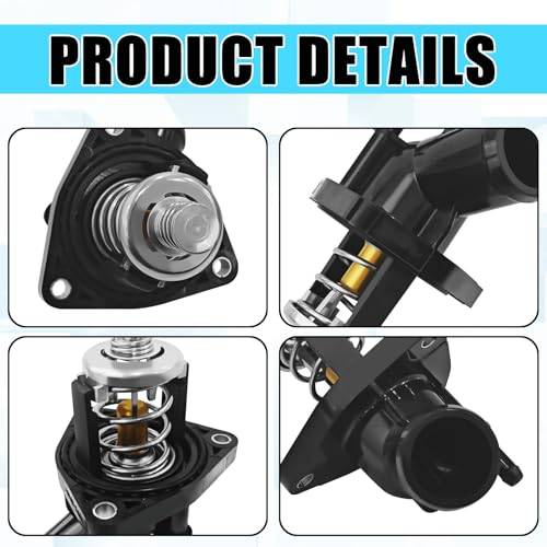 Thermostat Housing Assembly for Car Replace #15-11125 12674639 Compatible with Chevy Silverado 1500 Tahoe Suburban GMC Sierra Yukon Cadillac Escalade 4.3L 5.3L 6.2L Engine Coolant Thermostat