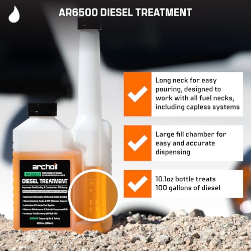 Archoil AR6500 Diesel Treatment (10.1 oz) - Four Pack - Treats 400 Gallons - Additive for All Diesel Vehicles… - size: 10.1 oz Four Pack