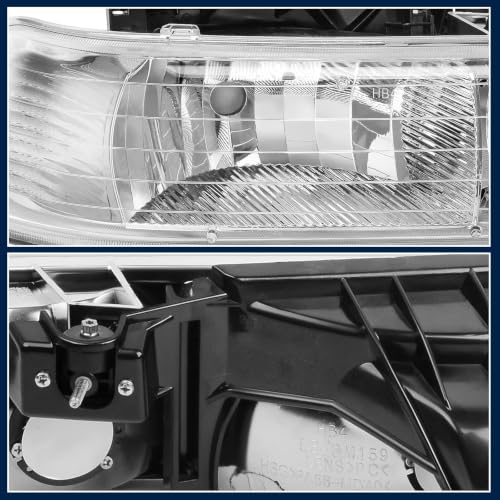 AUTOSAVER88 Headlight Assembly Compatible with 1999-2002 Chevy Silverado - color: OE - Chrome/Clear/Clear