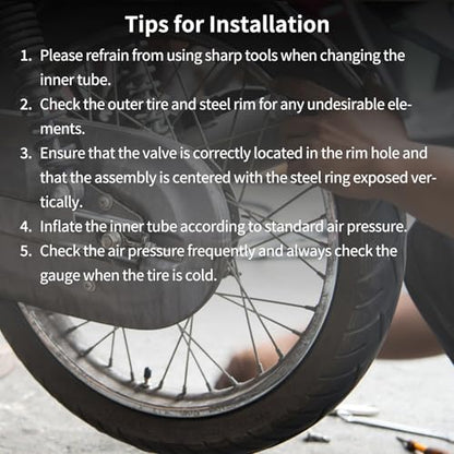 GICOOL 2.75/3.00-21" (80/100-21) Motorcycle Inner Tubes, TR4 Valve Stem - size: 2.75/3.00-21