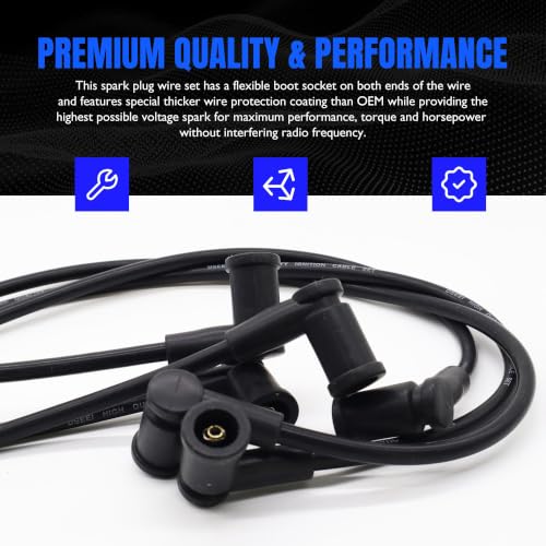671-6108 Ignition Spark Plug Wires Set of 6 - style: 671-6108