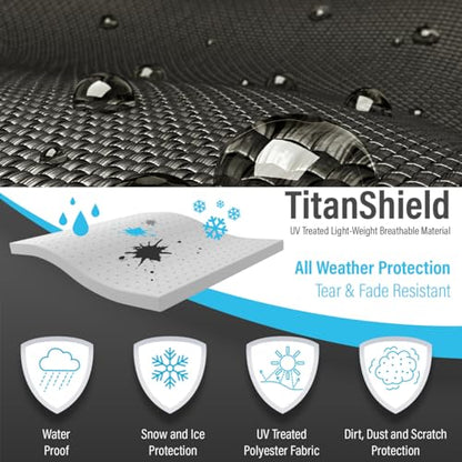 EliteShield Trailerable ATV Cover, Heavy Duty Waterproof Outdoor UV Protection Weatherproof 4 Wheeler Quad Cover for Polaris Kawasaki Yamaha Suzuki Honda Arctic Cat Can-Am, Fits up to 83" Long - size: Size 1: Fits up to 83" L