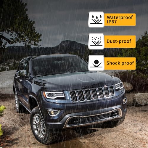 VLAND Led Headlights Compatible with Cherokee 4th Gen WK2 2011-2013 Halogen/Xenon Version w/Dynamic Animation Blue Running Light w/Sequential Turn Signal (Chrome) - color: Chrome