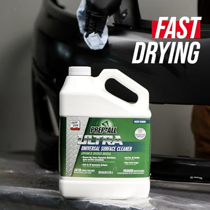 KLEAN-STRIP Prep-All ULTRA Universal Surface Cleaner, Low VOC, Automotive Multi-Surface Cleaner, Wax & Grease Remover, Paint Prep, Non-Flammable, 1 Gallon