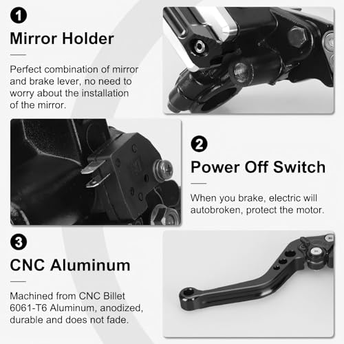 Motorcycle Clutch Brake Levers 7/8" 22mm Master Cylinder Lever Set