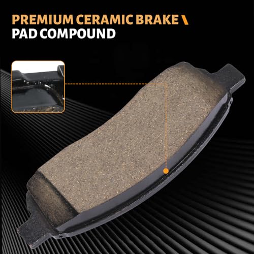 D1083 Front Ceramic Brake Pads Kit Fit For Ford F-150 2004-2009, For Lincoln Mark LT 2006-2008 - style: HZ1083