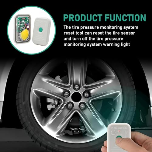 1 PCS Automotive Tire Pressure Resetter, TPMS Reset Sensor Fault Diagnosis Programming Training Tool, OEM Part Number 8C2T-1A203-AB, Compatible with Ford Lincoln and Mazda Series Models (White)