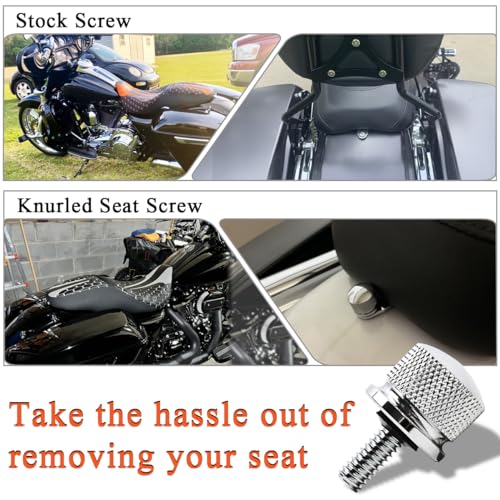 FOVPLUE Quick-Release Fender Seat Hardware Kit for Harley FLT Touring - color: CHROME BOLTS