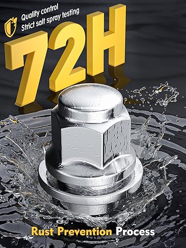 MIKKUPPA M12x1.25 Mag Lug Nuts, Chrome 24PCS OEM Flat Washer Wheel Nuts - color: Silver, size: M12X1.25-1.5" (38mm) Long, style: 24 PCS