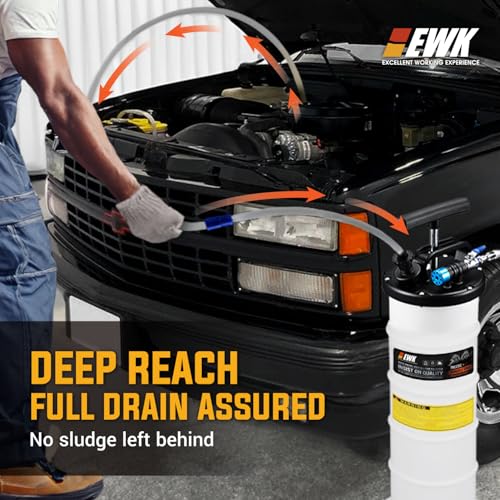 EWK 6.5L Pneumatic/Manual Oil Extractor, Oil Change Pump for Automotive - size: 6.5L