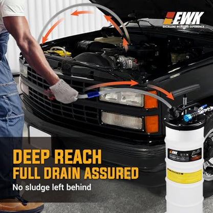 EWK 6.5L Pneumatic/Manual Oil Extractor, Oil Change Pump for Automotive - size: 6.5L