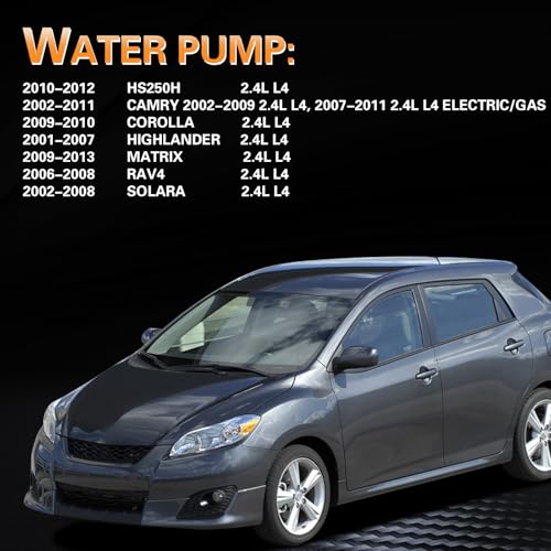 Water Pump Thermostat Kit Compatible with Corolla 2.4L - size: 2009-2010 Corolla