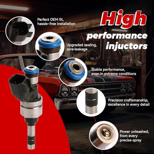 4-Pack Fuel Injectors Set | Compatible with Buick Lacrosse Regal Verano Chevrolet Captiva Sport Malibu Impala Equinox GMC Terrain| Replaces FJ1154 12633784 217-3444 - size: 4 X FJ1154