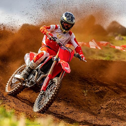 Polisport Supermoto (SM) Motocross (MX) Motard UFX Front Fender - Universal Fit for all Full Size Dirt Bikes w/UFX Mounting System - Red