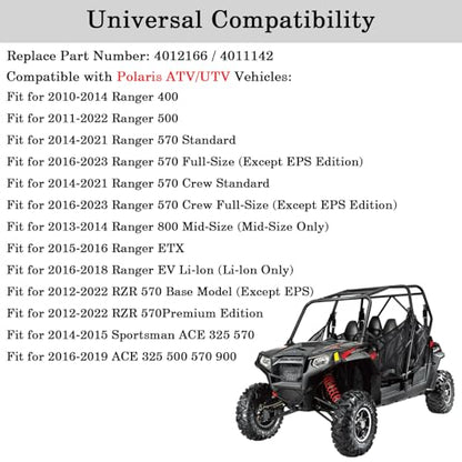 4012166 Ignition Key Switch, 4 Position 6 Pins for Polaris Ranger 400 500 570 800-Mid-Size ETX EV-Li-Ion RZR 570-Base ACE 325 500 570 900 Replaces 4011142 - size: 4012166