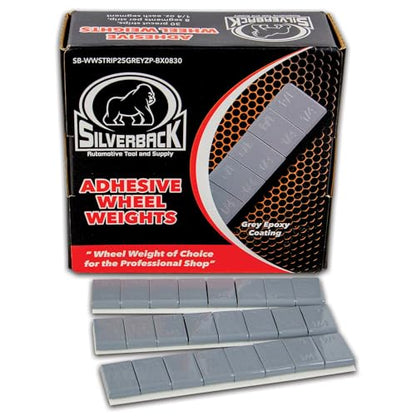 Silverback 1/4 oz Gray Steel Adhesive Wheel Weights, 240-Piece Box - color: Gray, size: 1/4 oz
