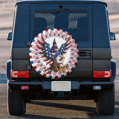American Eagle Spare Tire Cover Waterproof Sun Protection Fit 14 Inches - color: Eagle, size: 14 inch