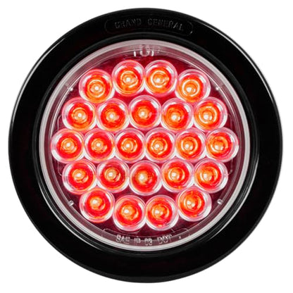 GG Grand General 78264 Red/Clear LED Light (4" Pearl Grommet and Pigtail, Lens) - color: Red/Clear, style: w/ Black Grommet