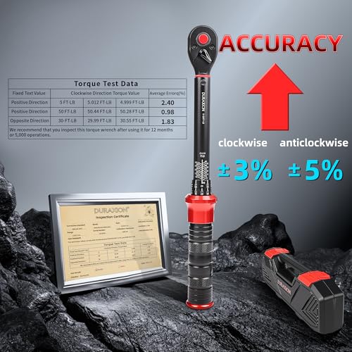 3/8-Inch Drive Torque Wrench 5-50ft.lb/6.8-67Nm - size: 3/8" 1PC