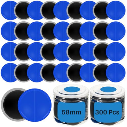 Tallew 300 Pcs Heavy Duty Tire Patches Radial Patch, 58 mm - size: 58 mm