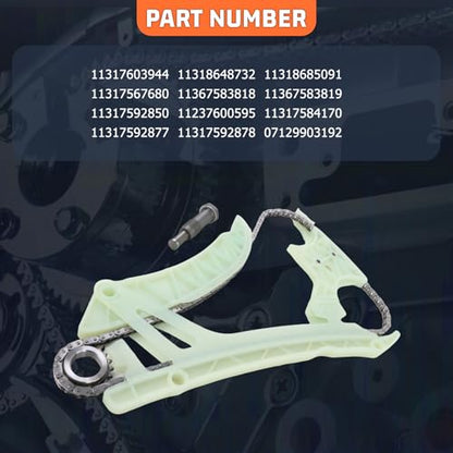 Engine Timing Chain Kit N20B20A Suit N20 Engine Applied for 125i 220i 328i 428i 320 X1 Z4 F10 2.0L L4 Engine Aftermarket Parts Replace#11317592850, 11317603944 - size: Timing Chain Kit