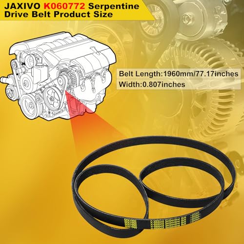 K060772 Serpentine Drive Belt Ribbed V-Belt - size: 6PK1960-1960mm