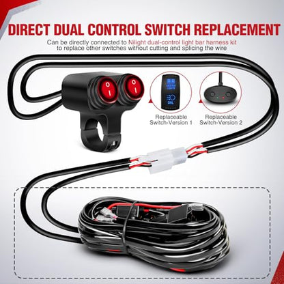 Nilight Motorcycle 7/8" (22mm) Handlebar Dual Control Switch - color: Motorcycle Handlebar Switch-Dual Control 4 Pin