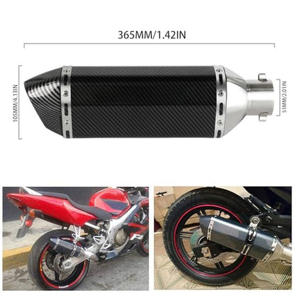 PACEWALKER Motorcycle Exhaust Muffler Carbon Fiber 1.5-2" Inlet - size: Carbon Fiber