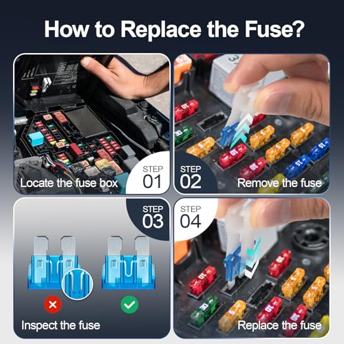 JOREST 160Pcs Mini Fuses Kit,Car Fuses Assortment Kit,Automotive Blade Fuse for Car/RV/Truck/Motorcycle(2Amp 3A 5A 7.5A 10A 15A 20A 25A 30A 35A 40A) + Auto Fuse Puller - style: 160pcs Mini