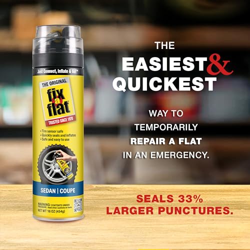 Fix-A-Flat S60430 Aerosol Emergency Flat Tire Repair and Inflator, for Large Tires, Eco-Friendly Formula, Universal Fit for All Cars and Small Trucks/SUVs, 20 oz. (Pack of 1) - size: Crossover / Wagon