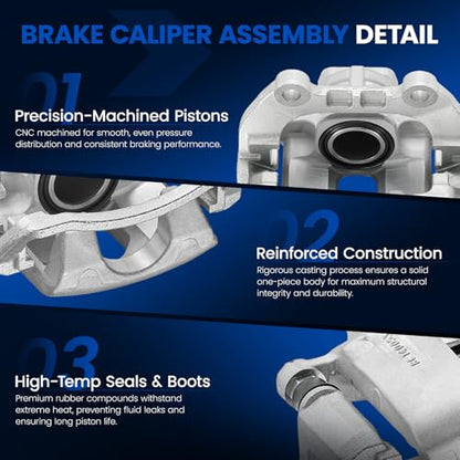 Rear Brake Caliper Assembly for Chevy SSR Trailblazer 2003-2006 - size: Rear [18-B4804 & 18-B4805]