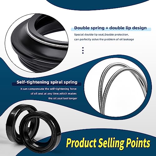 43mm Fork Seal Kit for Yamaha FZ6 YZF-R1 MT01 FZS1000, 5VX-2314500 - size: 43x55X11