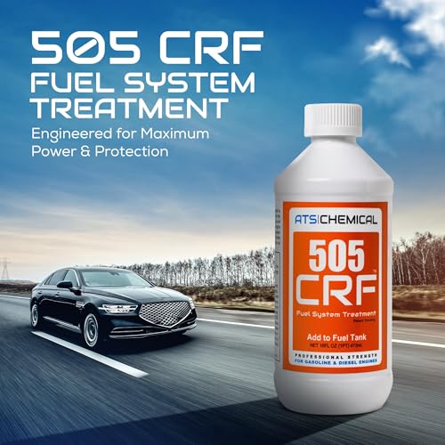 ATS Chemical 505 CRF Fuel System Treatment - 16 oz Powerful Carbon & Injector Cleaner for Gasoline & Diesel Engines - Help Boost MPG, Restore Power, & Reduce Emissions - Easy Pour Bottle - style: 505CRF Fuel System Cleaner 16 FL OZ
