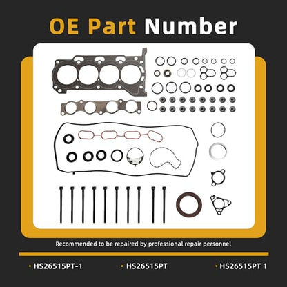 Engine Head Gasket Set with Bolts Kit, for Toyota Prius 10-13